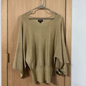 Avenue Gold Poncho Sweater